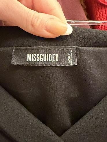 Другая женская одежда: Missguided qadın üst geyimi – qara rəngdə, kəmərli wrap/bluzka. - — 2