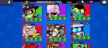 iphone 15 pro titanium: Brawl Stars hesabı – 82/104 döyüşçü, 21 407 kubok Xüsusiyyətlər: - — 8