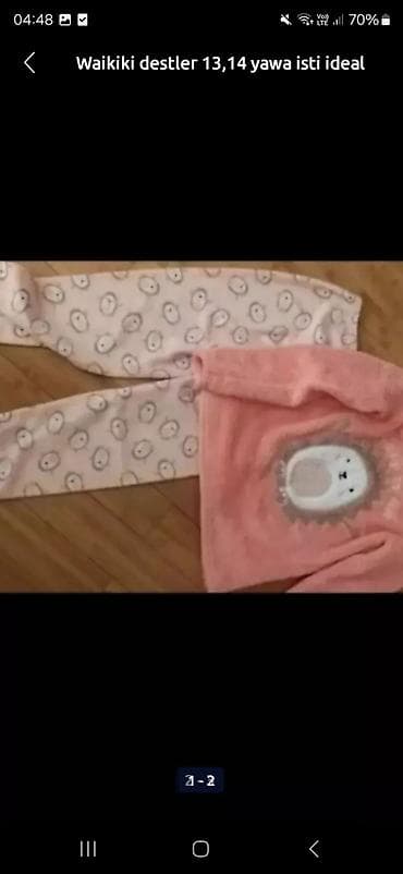 şaxta baba corabı: LC Waikiki qız geyimləri – 13-14 yaş - İdman dəsti: kapüşonlu, boz — 8