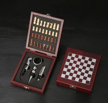 купить стол для бильярда: Şahmat fiqurları və şərab aksesuarları daxil olmaqla, y yığcam, taxta — 1