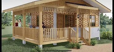 Reklam, çap: Taxta ev layihələri – birmərtəbəli, geniş teraslı Təsvir: - Klassik — 9