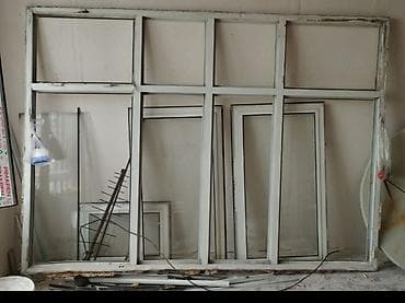 pvc qapilar: PVC pəncərə-balkon bloku - Material: ağ rəngli PVC profil - — 1