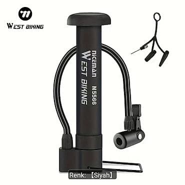 avto aksesuari: WEST BIKING N5566 mini nasos – çoxfunksiyalı, portativ hava nasosu — 1