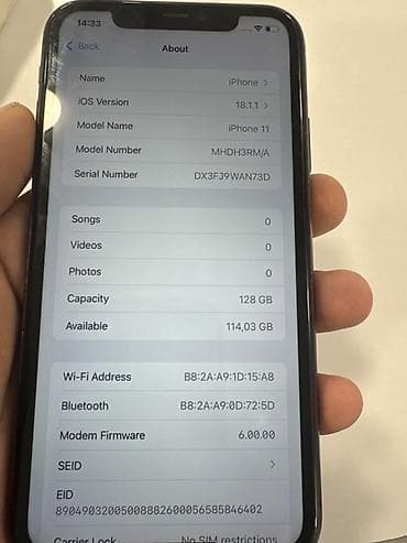 6s iphone plus: IPhone 11, 128 GB, Space Gray, Face ID — 4