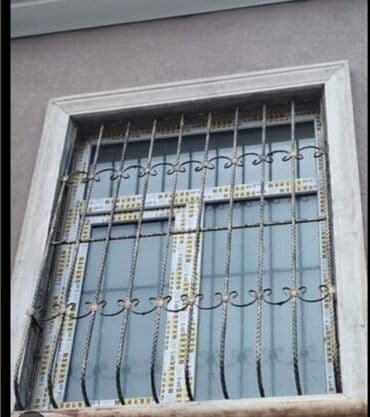 решетки на окна: Dəmir pəncərə barmaqlıqları - Material: qalın divarlı polad/armatur — 4