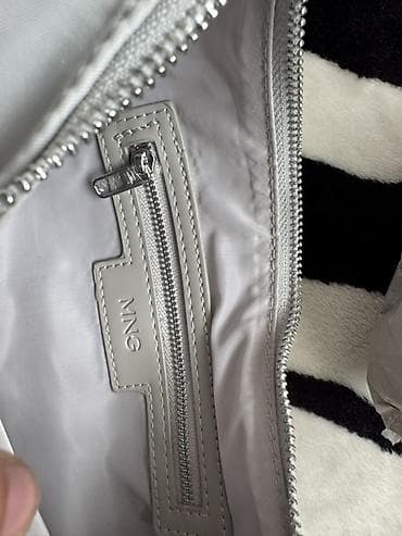 cixollar: MNG qadın çiyn çantası – açıq boz rəng - Model: baguette/omuz çantası — 4