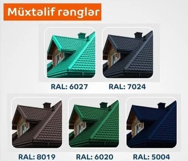 işlənmiş dam örtüsü: Metal dam örtükləri, rəng - Qırmızı, Pulsuz çatdırılma, Zəmanətli, Kredit yoxdur — 10