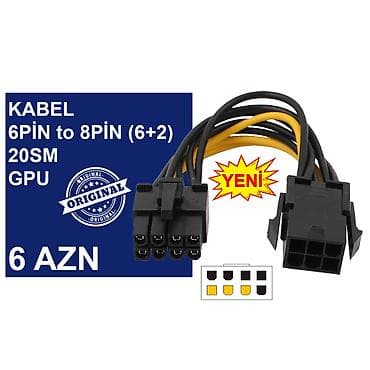 data modem sim card: Kabellər "6PİN FEMALE to 8PİN MALE Original" MƏHSULLAR TAM — 4