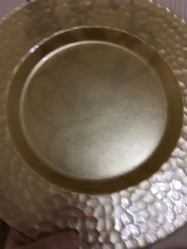 boşqab altlığı: Boşqablar, 1 əd, rəng - Qızılı, Şüşə — 4