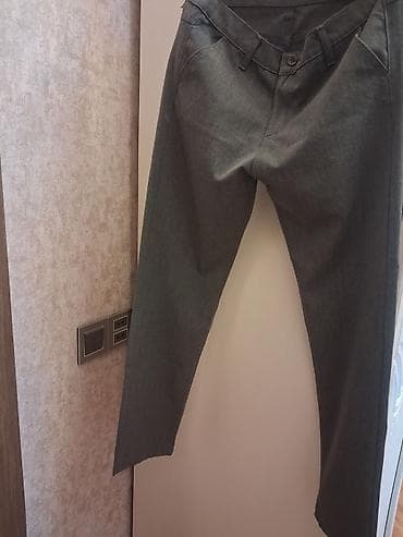 koja şalvar: Məktəbli qız (15-16 yaș) şalvarı – klassik üslubda, tünd boz rəng. - — 1