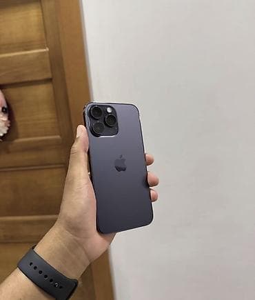 iphone original adapter: IPhone 14 Pro, 256 GB, Deep Purple, Zəmanət, Simsiz şarj, Face ID — 3