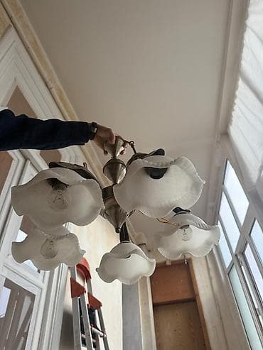 taxta lüstur: Çılçıraq, 5 lampa, Metal — 2