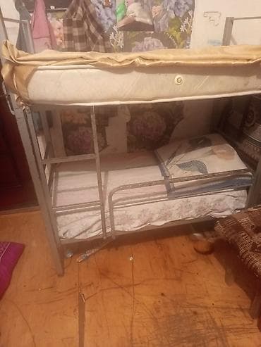 Oğlan və qız üçün, Çarpayı, Matras ilə, Siyirməsiz, Dəmir