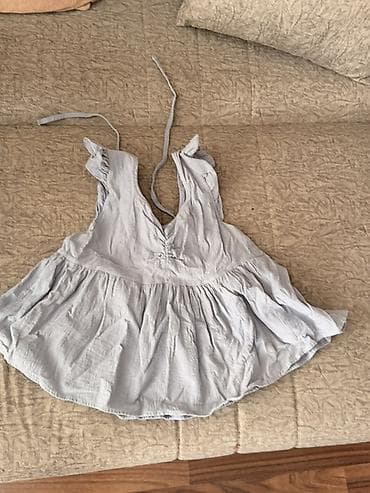 Açıq boz rəngli qadın bluz-tunika - xs-s-m-l razmere olar, dalinda — 2