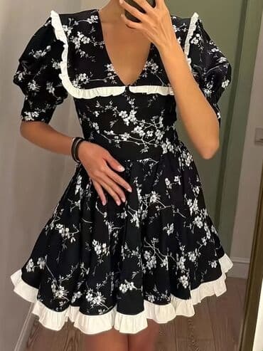 черно белые платья: Qadın geyimləri dəsti – 3 paltar 1) Qara qısa don - Rəng: qara, ağ — 1