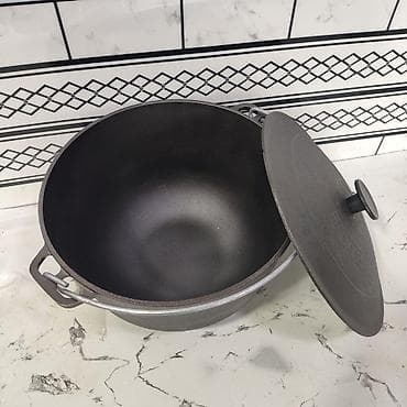 esger tort sekilleri: Yeni, Aş qazanı, rəng - Qara, Çuqun, 28 sm — 7