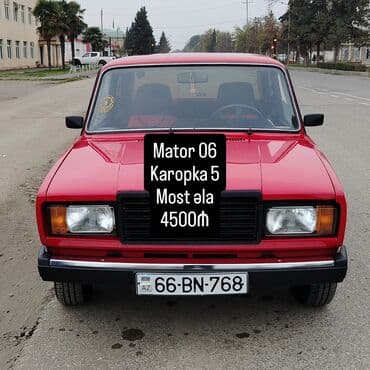 запчасти на daewoo lanos: VAZ 2107, qırmızı rəngdə sedan. Texniki məlumatlar: - Mator “06” - — 1