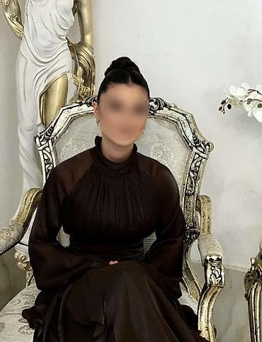 bot 38: Şokolad rəngli uzun ziyafət/libas **** Teze alinib, 1 defe geyinilib — 2