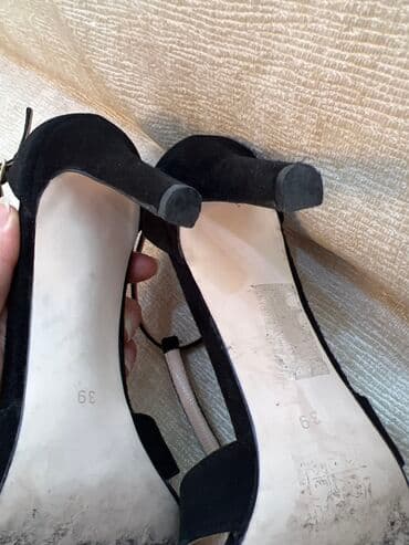 босоножки новые 36 размер: Размер: 39, цвет - Черный, Б/у — 8