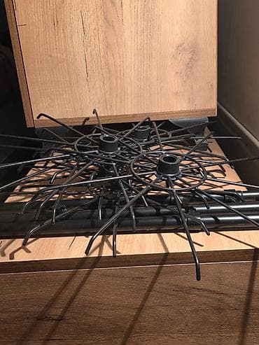 Ofis dəst mebeli: Mebel dəsti – salon/ofis üçün - Resepsion masası: Qara rəngdə parlaq — 4