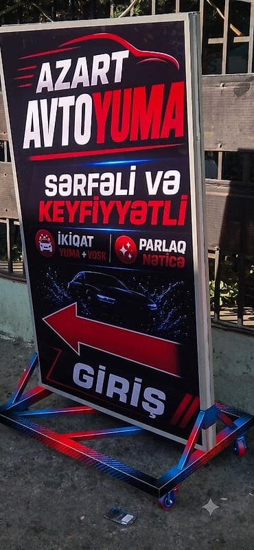 Təkərli tormozlu reklam stendlərinin hazırlanması
