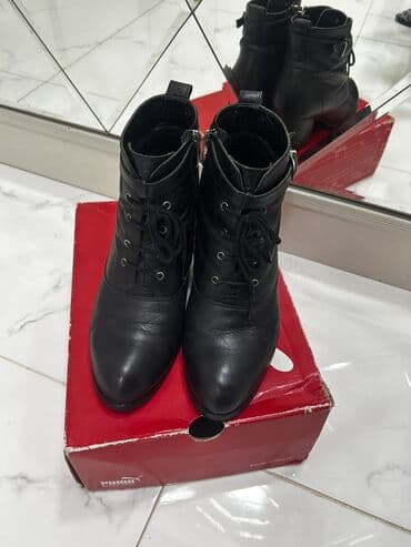 Çəkmələr: Ölçü: 38, rəng - Qara, İşlənmiş — 3