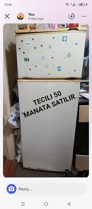 ev kamera: İki kameralı məişət soyuducusu - Üst hissə: dondurucu bölmə (əl ilə — 1