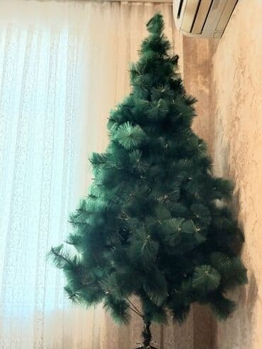 Горшки для растений: Süni şam ağacı - Realistik, sıx budaqlı süni şam (iynələri uzun və — 2