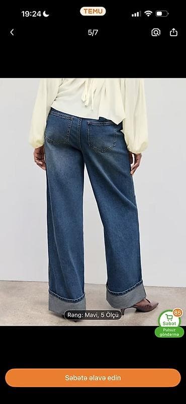 deniz egece: Geniş kəsimli qadın cins şalvar,temudan alınıb heç geyinilmiyib yenidi — 3