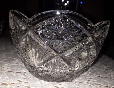 cehizlik sandiqlar: YENİ!!! -Təmiz xrustaldan 2 ədəd meyvə və 2 ədəd konfet qabı (sovet — 3