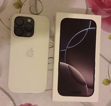 telefon qutusu: IPhone 16 Pro, 128 GB, Qara, Face ID — 3