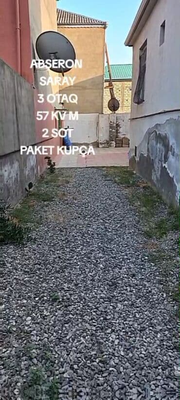 babək prospektində satılan evlər: 3 otaqlı, 57 kv. m, Kredit yoxdur, Orta təmir — 5