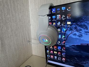 acer komputer: Redragon Hylas oyun qulaqlığı – mikrofon ilə,ağ rəng, LED işıqlı - — 4