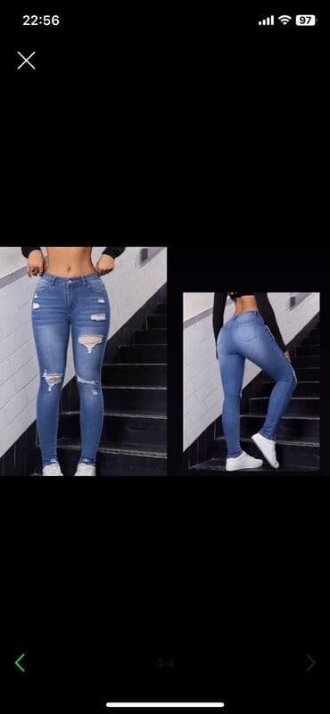 cins pencekler: Cins şalvar, A-Dress, M — 3