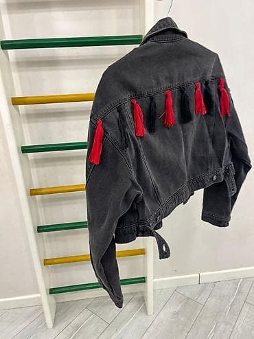 desd geyimler: Qara cins dəst – qısa cins gödəkçə + uzun cins ətək - Rəng — 2