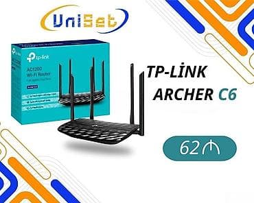 Router "TP-Link Ac1200 C6" Şəhər: Bakı Malın tipi: Routerlər Yeni?