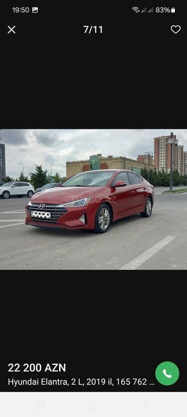 Digər nəqliyyat: Hyundai Elantra: 2 l | 2020 il Sedan — 8