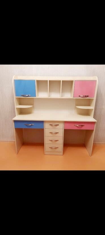 uşaq ucun yazı masası: Oğlan və qız üçün, Yeni, Siyirməli, Yazı masası, Stulsuz — 2