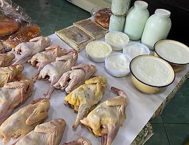 dekor şar: Təsvir: - Kənd məhsulları toplusu: kənd toyuğu, süd məhsulları və — 2