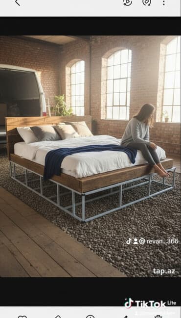 şişmə yataq: İkinəfərlik çarpayı, Bazalı, Matrassız — 1