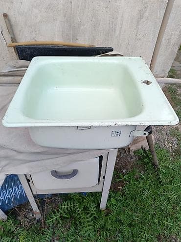 Потолок: Прямоугольная Кухонная мойка, Без шкафа, Железо — 1