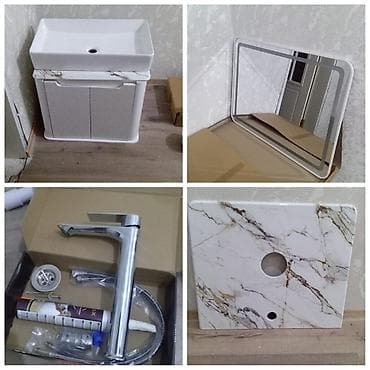 sutular: Hamam üçün komplekt mebel və aksesuarlar Tərkib: - Keramika üstü olan — 1