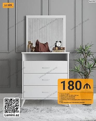 tryumo: Termo güzgülü tualet masası (Kod: 5352) - Ölçü: 42 D × 180 H × 80 E — 1