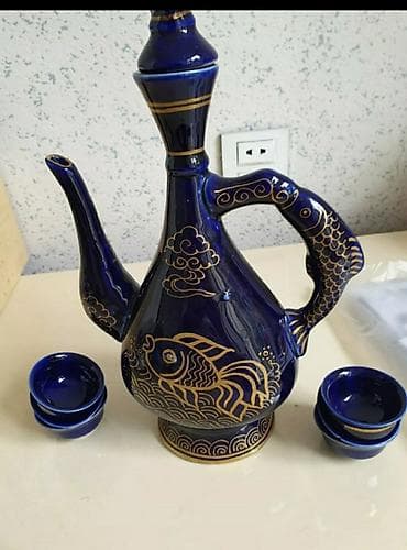 bayram: Çay dəsti, rəng - Mavi, Keramika — 1