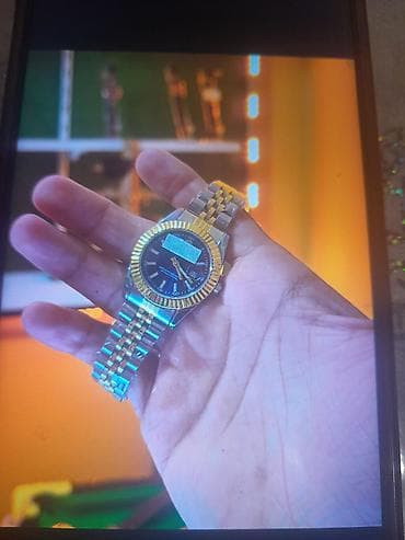 İki rəngli metal qol saatı rolex modeli tepteze qadin ücün lalafo.az -da İki rəngli metal qol saatı rolex modeli tepteze qadin ücün