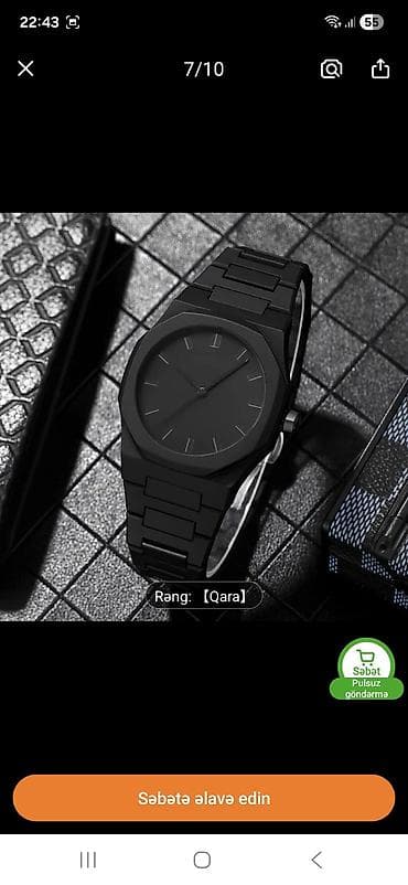 sensor saat: Yeni, Qol saatı, rəng - Qara — 1