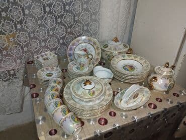 duz corek: Nahar dəsti, rəng - Ağ, Farfor — 4