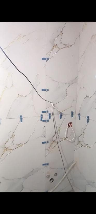 hamam dizayni: Peşəkar kafel-metlax və mərmər tipli keramoqranit döşəmə-divar işləri — 2