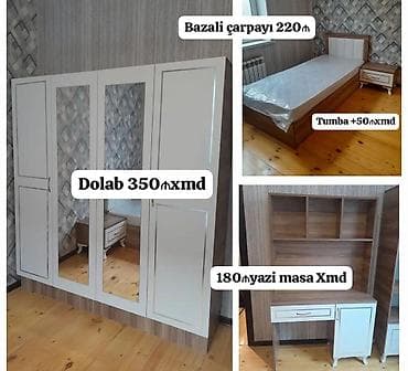 quba mebel: Yataq otağı mebel dəsti - Bazalı çarpayı – 220₼ - Tumba – +50₼ - — 1