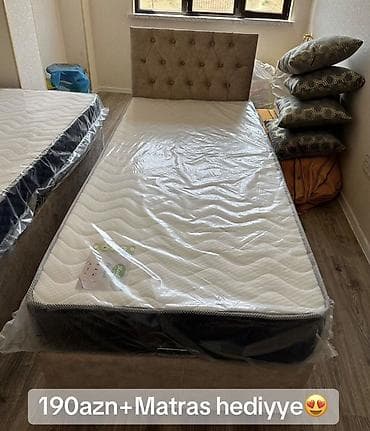 divan satisi ucuz: Təknəfərlik çarpayı, Matras ilə — 2